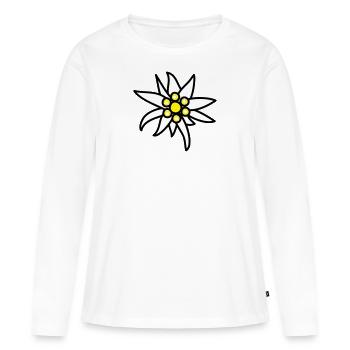 Edelweiss - Frauen Premium Bio Langarmshirt - Weiß - Vorne - Julia (174cm)