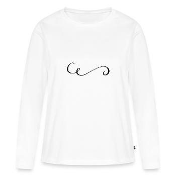 Décoration - T-shirt manches longues Premium bio Femme - blanc - Devant - Julia (174cm)