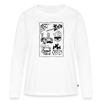 Street style - Women's Premium Organic Long Sleeve Shirt - white - Front - Julia (174cm)