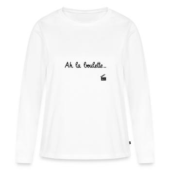 Ah la boulette - Le Dîner de cons - Réplique Culte - T-shirt manches longues Premium bio Femme - blanc - Devant - Julia (174cm)
