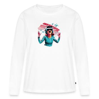 Virtual worlds - Women's Premium Organic Long Sleeve Shirt - white - Front - Julia (174cm)
