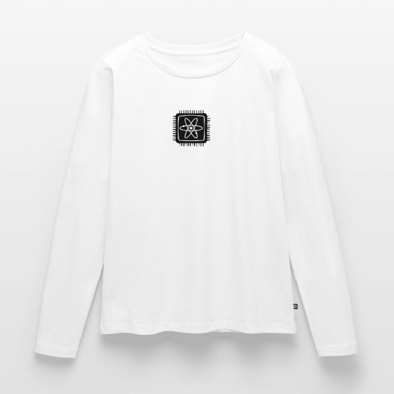 Quantencomputer Quanten Computer Physik Atom Chip Frauen Premium Bio Langarmshirt