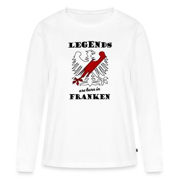 Les héros de Franconie - T-shirt manches longues Premium bio Femme - blanc - Devant - Julia (174cm)