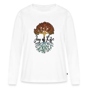 Joie de vivre - T-shirt manches longues Premium bio Femme - blanc - Devant - Julia (174cm)