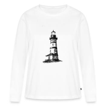 Conception de phare pour l’auto-conception - T-shirt manches longues Premium bio Femme - blanc - Devant - Julia (174cm)