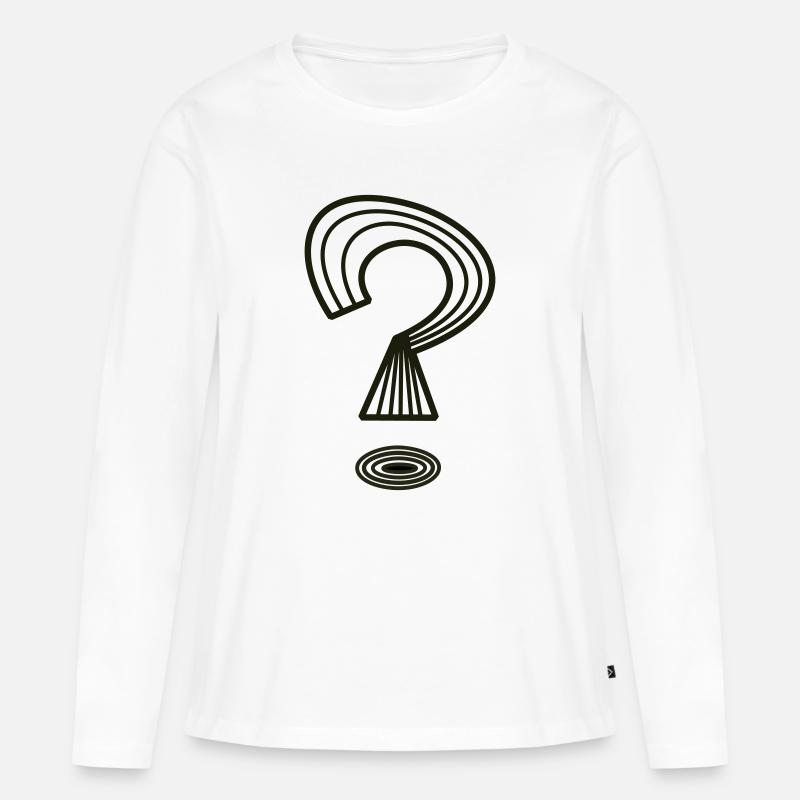 Fragezeichen von Cean - Frauen Premium Bio Langarmshirt - Weiß