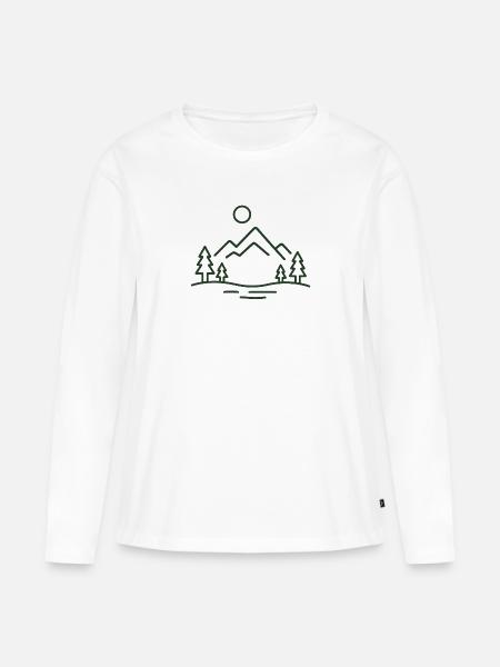 Berglandschaft Natur - Frauen Premium Bio Langarmshirt - Weiß