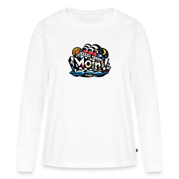 Moin! Schiff Op-Art Design Maritim oryggy - Frauen Premium Bio Langarmshirt - Weiß - Vorne - Julia (174cm)