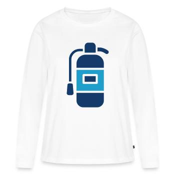 Extincteur Solid Icon Safety Emergency Symb - T-shirt manches longues Premium bio Femme - blanc - Devant - Julia (174cm)