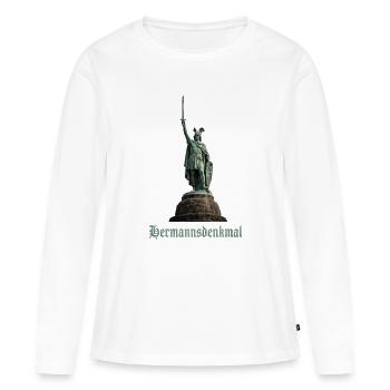 Hermannsdenkmal - Frauen Premium Bio Langarmshirt - Weiß - Vorne - Julia (174cm)