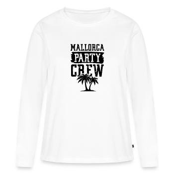 Mallorca Party Crew - T-shirt manches longues Premium bio Femme - blanc - Devant - Julia (174cm)