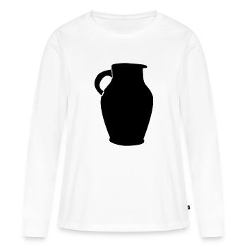 Bembel Bembel Bembel - Frauen Premium Bio Langarmshirt - Weiß - Vorne - Julia (174cm)