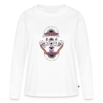 LSD - T-shirt manches longues Premium bio Femme - blanc - Devant - Julia (174cm)