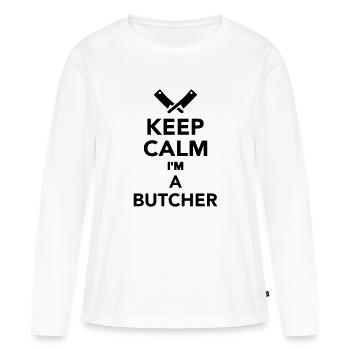 Fleischer - Frauen Premium Bio Langarmshirt - Weiß - Vorne - Julia (174cm)