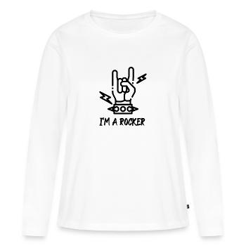 Rocker Hand I'm A Rocker Rock Music - Women's Premium Organic Long Sleeve Shirt - white - Front - Julia (174cm)