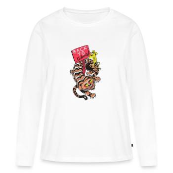 Back to school. - Women's Premium Organic Long Sleeve Shirt - white - Front - Julia (174cm)