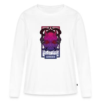 Paranoid Japanese Cyber Demon Design - Frauen Premium Bio Langarmshirt - Weiß - Vorne - Julia (174cm)