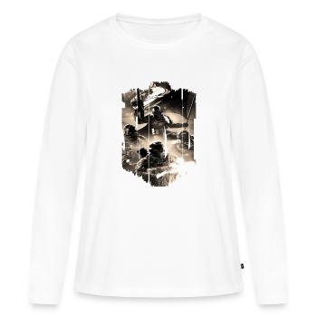 Computer-PC-Spieltechnologie Gamer-Gaming Modern - Frauen Premium Bio Langarmshirt - Weiß - Vorne - Julia (174cm)