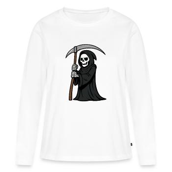 Grim Reaper Comic - Women's Premium Organic Long Sleeve Shirt - white - Front - Julia (174cm)