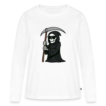 Grim Reaper Sunglasses - Women's Premium Organic Long Sleeve Shirt - white - Front - Julia (174cm)
