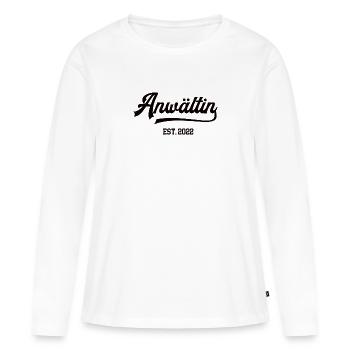Anwältin est. 2022 Rechtsanwältin Staatsanwältin - Frauen Premium Bio Langarmshirt - Weiß - Vorne - Julia (174cm)