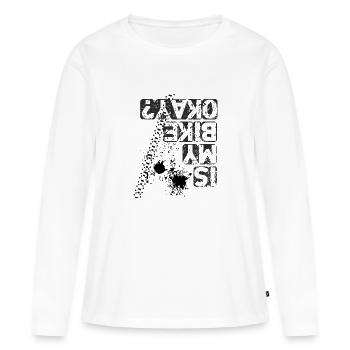 Is my bike okay? - Women's Premium Organic Long Sleeve Shirt - white - Front - Julia (174cm)