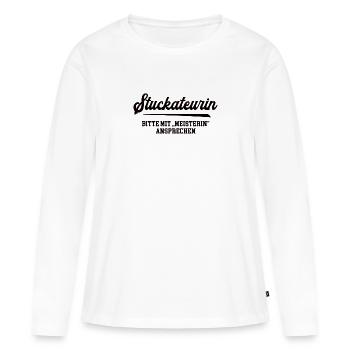 Stuckateurin Meisterin Stuckateurmeisterin - Frauen Premium Bio Langarmshirt - Weiß - Vorne - Julia (174cm)