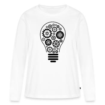 Bulb - Light Bulb - Lamp - Electricity - Women's Premium Organic Long Sleeve Shirt - white - Front - Julia (174cm)