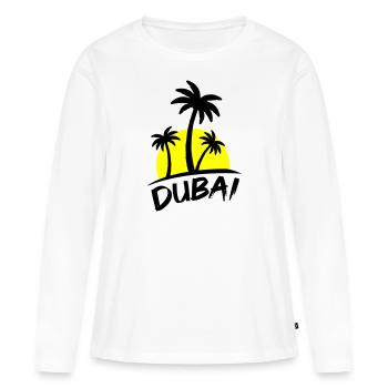 Dubaï - T-shirt manches longues Premium bio Femme - blanc - Devant - Julia (174cm)