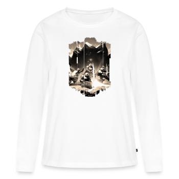 Computer-PC-Spieltechnologie Gamer-Gaming Modern - Frauen Premium Bio Langarmshirt - Weiß - Vorne - Julia (174cm)