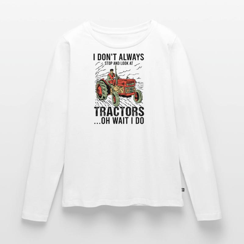 Tractor Pulling Tractor Driver Tractor Puller Frauen Premium Bio Langarmshirt