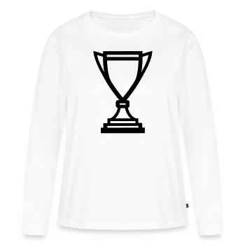trophée - T-shirt manches longues Premium bio Femme - blanc - Devant - Julia (174cm)