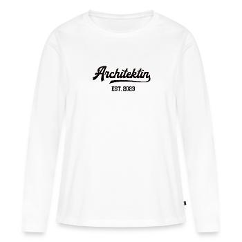 Architektin Architektur Studentin Abschluss 2023 - Frauen Premium Bio Langarmshirt - Weiß - Vorne - Julia (174cm)