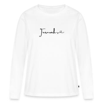 Wanderlust... - Women's Premium Organic Long Sleeve Shirt - white - Front - Julia (174cm)