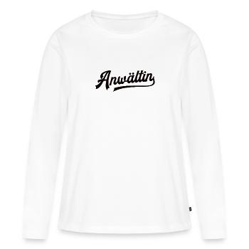 Anwältin Rechtsanwältin Staatsanwältin Juristin - Frauen Premium Bio Langarmshirt - Weiß - Vorne - Julia (174cm)