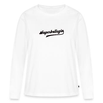 Beste Kollegin Superkollegin Arbeitskollegin Danke - Frauen Premium Bio Langarmshirt - Weiß - Vorne - Julia (174cm)