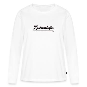 Küchenchefin Köchin Chefin der Küche Küchen-Chefin - Frauen Premium Bio Langarmshirt - Weiß - Vorne - Julia (174cm)