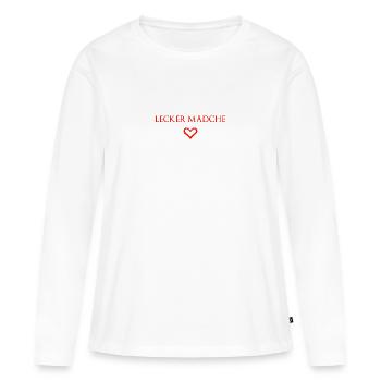 DELICIOUS GIRLS - Women's Premium Organic Long Sleeve Shirt - white - Front - Julia (174cm)