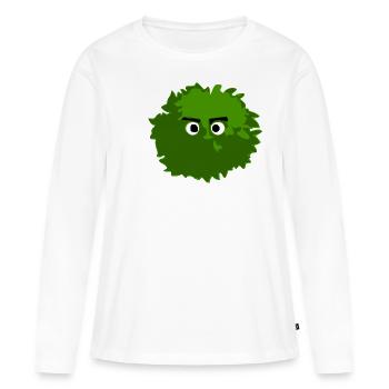 Bush avec des yeux - T-shirt manches longues Premium bio Femme - blanc - Devant - Julia (174cm)