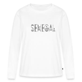 Senegal - Women's Premium Organic Long Sleeve Shirt - white - Front - Julia (174cm)