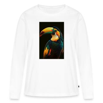 Tukan Vogel Schnabel Spechtvögel - Frauen Premium Bio Langarmshirt - Weiß - Vorne - Julia (174cm)