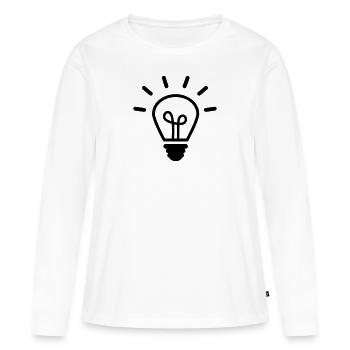 ampoule - T-shirt manches longues Premium bio Femme - blanc - Devant - Julia (174cm)