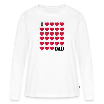 J’aime papa - T-shirt manches longues Premium bio Femme - blanc - Devant - Julia (174cm)