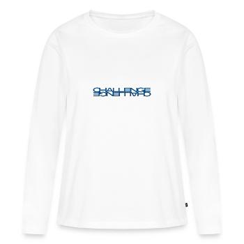 Défi 2024 - T-shirt manches longues Premium bio Femme - blanc - Devant - Julia (174cm)