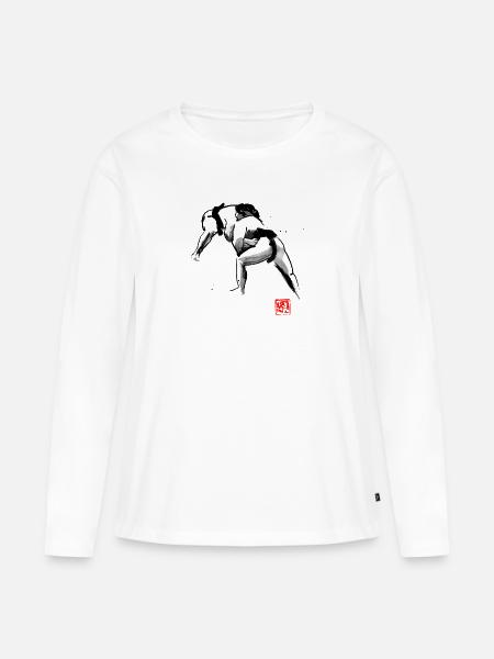 Sumo - Frauen Premium Bio Langarmshirt - Weiß