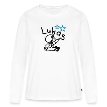 naam lukas © - Women's Premium Organic Long Sleeve Shirt - white - Front - Julia (174cm)