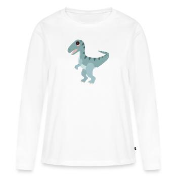 Velociraptor - T-shirt manches longues Premium bio Femme - blanc - Devant - Julia (174cm)