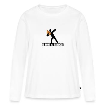 banque de hot-dog - T-shirt manches longues Premium bio Femme - blanc - Devant - Julia (174cm)