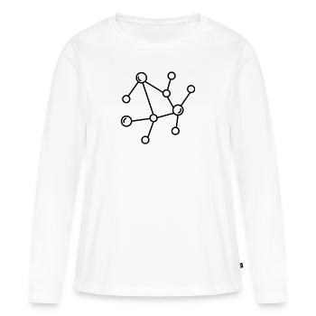Molécule - T-shirt manches longues Premium bio Femme - blanc - Devant - Julia (174cm)
