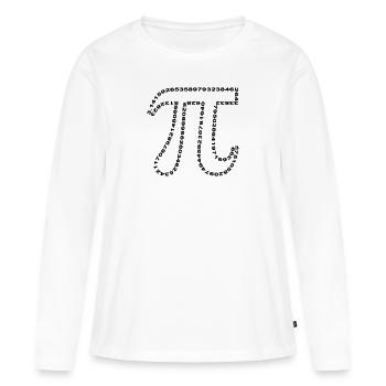 pi outline - T-shirt manches longues Premium bio Femme - blanc - Devant - Julia (174cm)